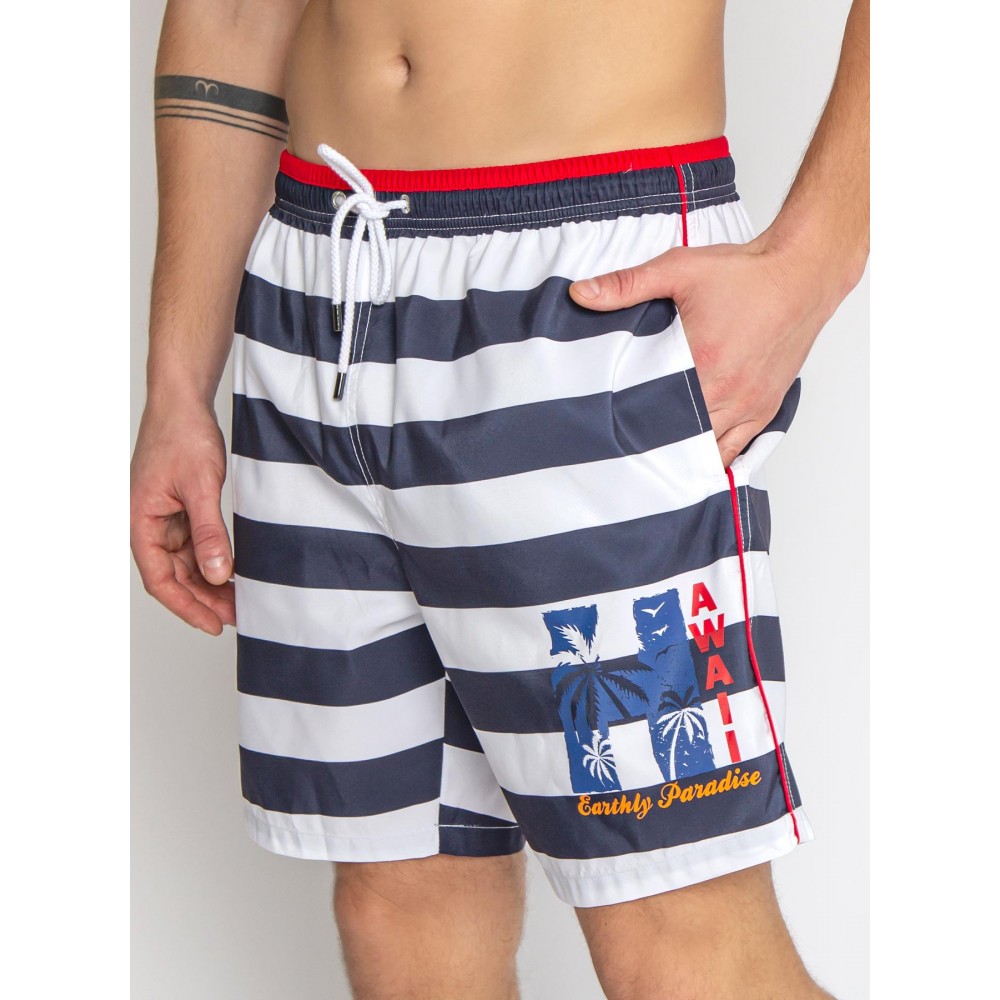 Купить INDEFINI Мужские пляжные шорты "Гавайи" YMS2034 в розницу в Индефини СПБ